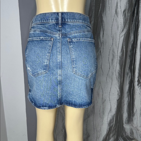 Express Women’s denim mini  skirt Sz 10 High Rise - Picture 5 of 11